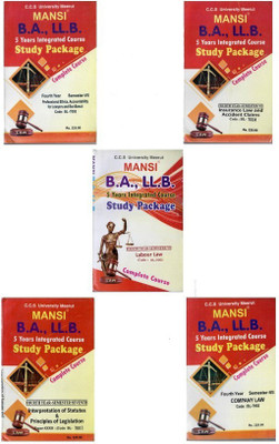 Combo Mansi’s C.C.S. University B.A. LL.B 5 Year ( Professional Ethics, Bar- Bench, Insurance Law And Interpretation & Principles Of Legislation, Company Law, Labour Law ) Semester – VII English(Paperback, MANSI'S) Combo Mansi’s C.C.S. University B.A. LL.B 5 Year ( Professional Ethics, Bar- Bench, Insurance Law And Interpretation & Principles Of Legislation, Company Law, Labour Law ) Semester – VII English(Paperback, MANSI'S)