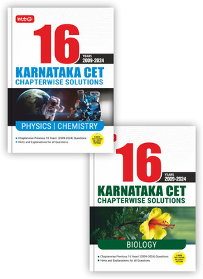 MTG 16 Years Karnataka CET Chapterwise Solutions Physics, Chemistry & Biology PYQ Book For 2025 Exam - KCET Previous Year Solved Question Papers | KCET Medical Entrance Exam Books (Set Of 2)(Paperback, MTG Editorial Board)