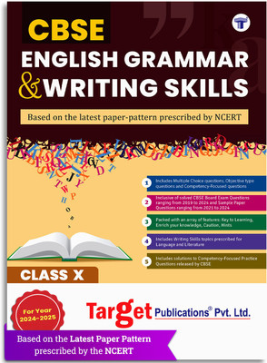 CBSE Class 10 English Grammar Notes Book | Solved And Practice Exercises Based On NCERT Syllabus | Topicwise X CBSE Board Exam Questions With Solutions | Includes Workbook Solutions(Paperback, Content Team at Target Publications)