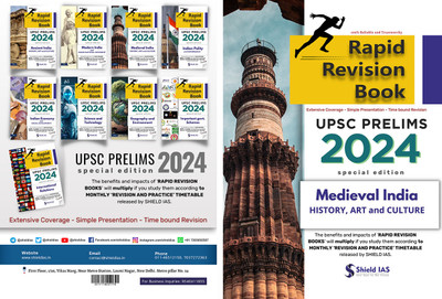 RAPID REVISION BOOK (MEDIEVAL INDIA- HISTORY, ART And CULTURE) UPSC Prelims 2024(Paperback, Shield IAS)