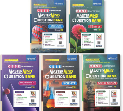 Mastermind CBSE Question Bank Class 10 Science, Social Science, Mathematics (Std), English LLR , Hindi A Exam 2026 (5 Book Combo)(Paperback, Blueprint Editorial)