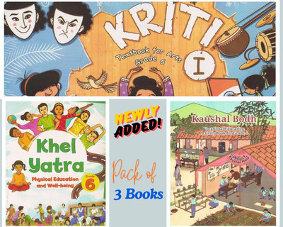 NCERT Class 6 Vocational, Arts & Physical Education Textbooks | Updated 2024-25 Edition | Pack Of 3 Books (Kaushal Bodh, Kriti-I & Khel Yatra)(Paperback, NCERT)