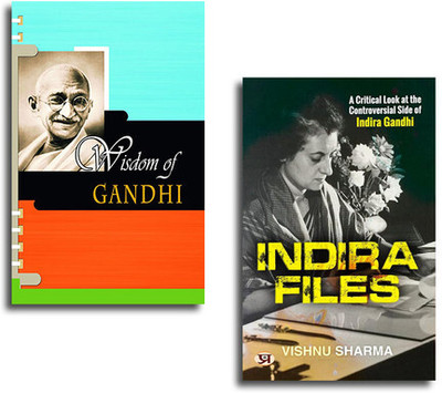 Wisdom Of Gandhi + Indira Files: A Critical Look At The Controversial Side Of Indira Gandhi (Set Of 2 Books)(Paperback, Hindi, Prashant Gupta, Vishnu Sharma)