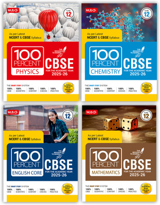 MTG CBSE Class-12 100 Percent Physics, Chemistry, Mathematics & English For 2025-26 Exam (Set Of 4) | Chapter-Wise Question Bank, Theory, Diagrams Available All In One Book | As Per Latest NCERT & CBSE Syllabus(Paperback, MTG Editorial Board)
