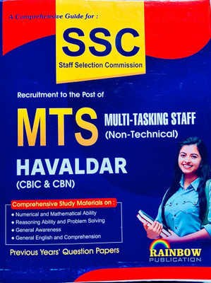 SSC MTS MULTI-TASKING STAFF (Non-Technical) HAVALDAR (CBIC & CBN) 2023 With Previous Year Questions And Answers Staff Selection Commission(Paperback, Rainbow Group Of Writers)