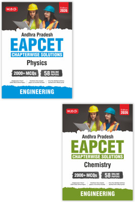 MTG Andhra Pradesh (2025-2020) EAPCET Chapter-Wise Previous Year Solved Question Papers Physics & Chemistry (Set Of 2 Books) | 2000+ PYQs Question With Detailed Solutions For 2026 Exam(Paperback, MTG Editorial Board)