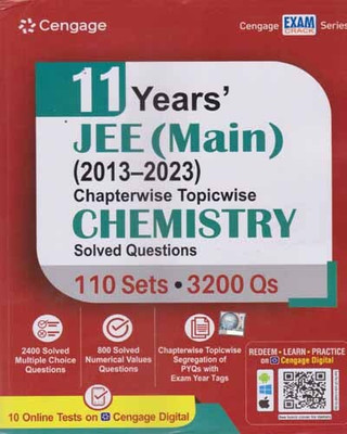Cengage 11 Years' Jee (Main) [2013-2023] Chapterwise Topicwise Chemistry Solved Questions (110 Sets - 3200 Qs)(Paperback, EXPERT TEAM)