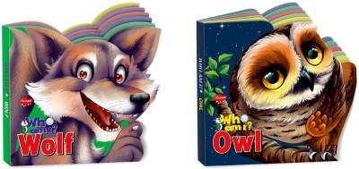 Set Of 2 Who Am I Die Cut Board Books (Wolf And Owl)(Board Book, Manoj Publications Editorial Board)