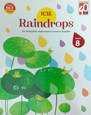 Icse Raindrops An Integrated Skills Based Course In English Class 8(Pepper back, Uma raman)