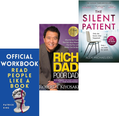 Generic Set. Rich Dad. Red People. The Silent Patient . Combo Set Of 3 Books(Paperback, Self help)