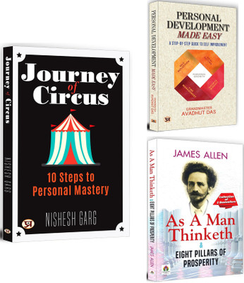 Journey Of Circus + Personal Development Made + As A Man Thinketh | The Power Key To Unlock Your Destiny | Goal Setting, Time Management, Communication Skills, Emotional Intelligence And Self-Care (Set Of 3 Books In English)(Paperback, Nishesh Garg, Grandmaster Avadhut Das, James Allen) Journey Of Circus + Personal Development Made + As A Man Thinketh | The Power Key To Unlock Your Destiny | Goal Setting, Time Management, Communication Skills, Emotional Intelligence And Self-Care (Set Of 3 Books In English)(Paperback, Nishesh Garg, Grandmaster Avadhut Das, James Allen)