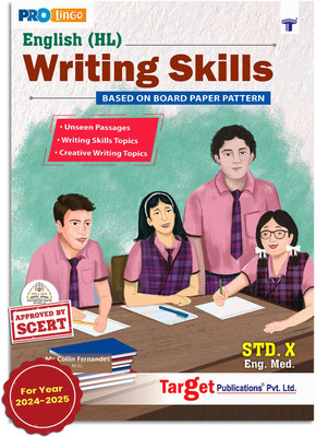 Std 10 English Writing Skills Book For English Medium |SSC Maharashtra State Board New Syllabus | Includes Non-Textual (Unseen) Passages, Letter Writing & Report Writing | Based On Latest Board Paper Pattern(Paperback, Content Team At target Publications)