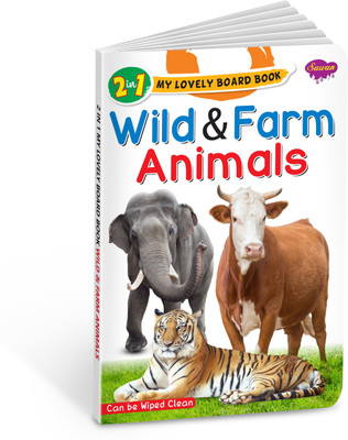 2 In 1 My Lovely Board Book | Wild And Farm Animals(Hardcover, Sawan)