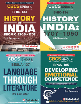 BHIC-133 History Of India From C.1206 - 1707 BHIC-134 History Of India: 1707-1950 BEGLA-137 Language Through Literature BPCS-185 Developing Emotional Competence(Paperback, GPH Expert) BHIC-133 History Of India From C.1206 - 1707 BHIC-134 History Of India: 1707-1950 BEGLA-137 Language Through Literature BPCS-185 Developing Emotional Competence(Paperback, GPH Expert)