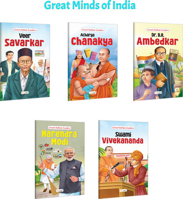 Great Indian Leaders: Acharya Chanakya, Dr. B.R. Ambedkar, Narendra Modi And More :- Indian Leaders Combo, Inspiring Biographies, Kids Motivation | Pack Of 5 Books(Paperback, GOWOO)