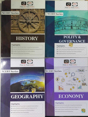 Combo Of Drishti Ncert Series In English (History Polity Economy Geography) (Paperback )(Paperback, team experts)