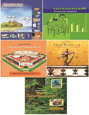 ORIGINAL NCERT Class 7 Textbook Set, Science, Mathematics, Social Science, History And Environment, 5 Books (Pack Of 5 Book's)(Paperback, NCERT)