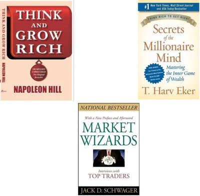 Pack Of 3-(Think And Grow Rich),(Secrets Of The Millionaire Mind),(Market Wizards)(Paperback, Napoleon Hill, T. Harv Eker, Jack D.Schwager)
