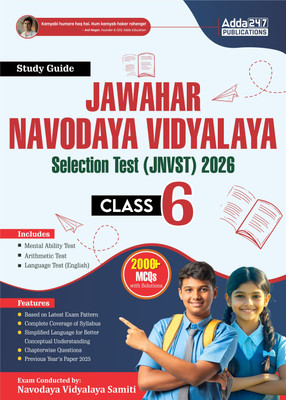 Jawahar Navodaya Vidyalaya (JNVST) Entrance Exam 2026 Study Guide With 2000+ Practice MCQs For Class VI(Paperback, Adda247 Publications)