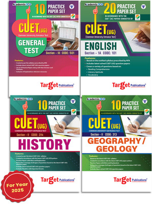 CUET 2025 Book Practice Paper Set | History, Geography, General Test And English | Set Of 4(Paperback, Target Publications)