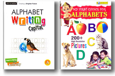 English Alphabet Reading & Writing Activity Combo Set Of 2 Books (Alphabet Writing Capital A & My First Choice For Alphabet)(Paperback, Bookmate)