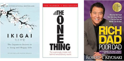 Generic Books. Rich Dad Poor Dad , Ikigai, One Thing .( Combo Set Of 3 Books )(Paperback, Pvt India)