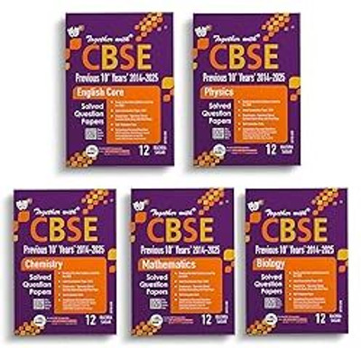 Together With CBSE Previous 10 Years Solved Question Papers Class 12 English Core, Physics, Chemistry, Mathematics & Biology 2026 Board Exams| Chapter-Wise & Topic-Wise PYQ As Per NCERT Syllabus | Set Of 5 Books -(2014-2025) Paperback – 3 July 2025(Paperback, Rachna Sagar) Together With CBSE Previous 10 Years Solved Question Papers Class 12 English Core, Physics, Chemistry, Mathematics & Biology 2026 Board Exams| Chapter-Wise & Topic-Wise PYQ As Per NCERT Syllabus | Set Of 5 Books -(2014-2025) Paperback – 3 July 2025(Paperback, Rachna Sagar)