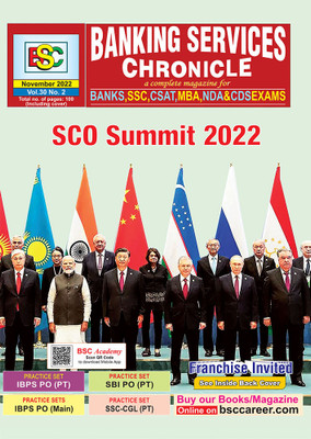 BSC Monthly Magazine For BANKS,SSC,CSAT,MBA,NDA&CDS EXAMS- November'22(Paperback, Editorial team)