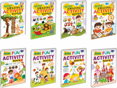 My Tiny Amazing Activity Books | Pack Of 8 Books | Mini Amazing Activity 1-4 And Mini Fun Activity 1-4(Paperback, Manoj)