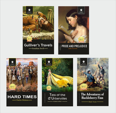 Gulliver's Travels By Jonathan Swift, Pride And Prejudice By Jane Austen, Hard Times By Charles Dickens, Tess Of The D'Urbervillies By The Thomas Hardy & The Adventure Of Huckleberry Finn By Mark Twain - UPSC Civil Services Exams English Literature Optional Paper - Section B Of Paper 1 - Set Of 5 Bo Gulliver's Travels By Jonathan Swift, Pride And Prejudice By Jane Austen, Hard Times By Charles Dickens, Tess Of The D'Urbervillies By The Thomas Hardy & The Adventure Of Huckleberry Finn By Mark Twain - UPSC Civil Services Exams English Literature Optional Paper - Section B Of Paper 1 - Set Of 5 Bo