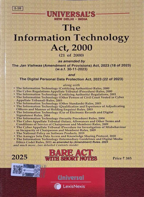 The Information Technology Act, 2000(Paperback, UNIVERSAL LEXISNEXIS)