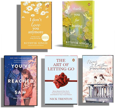 Roopabooks Combo :- Must Read 5 Books Set I Dont Love You + Thank You For Leaving + You Have Reached Sam + The Art Of Letting Go + I Want To Eat Your Pancreas ( English )(Paperback, Rithvik Singh, Nick Trenton)