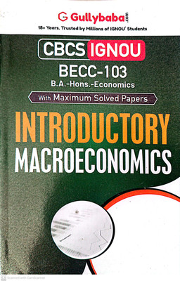 IGNOU BA Economics Hons. Help Guide (BECC-103, Introductory Macroeconomics)(PAPER BINDING, GPH)