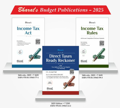 Bharat’s Budget Publications Income Tax Act, Income Tax Rules, Direct Tax Ready Reckoner Edition 2025(Paperback, BHARAT LAW HOUSE ED. BOARD)