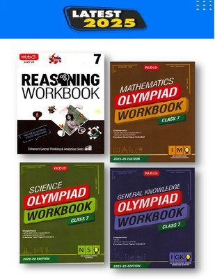 Mtg National Science Olympiad (NSO). , International Mathematics Olympiad (IMO) , Inter. G.K. Olympiad (IGKO) & Reasoning Work Book -Class 7TH ( Combo Pack-Set Of 4 Books)(Paperback, MTG EXPEART TEAM)