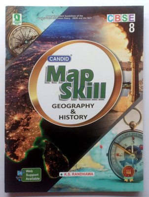 Candid Map Skill Geography & History Cbse Class - 8(Paperback, K.S. RANDHAWA)