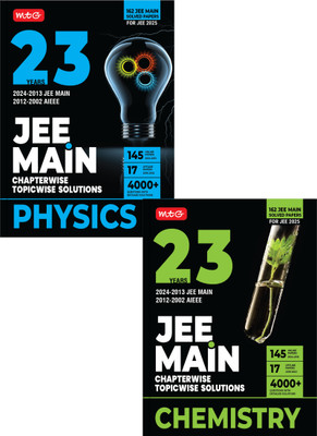 MTG 23 Years JEE MAIN Chapterwise Topicwise (2024-2002) Previous Years Solved Question Papers (PYQs) Physics & Chemistry (Set Of 2 Books) - JEE Main PYQ Books For 2025 Exam (162 JEE Main ONLINE & OFFLINE Papers)(Paperback, MTG Editorial Board) MTG 23 Years JEE MAIN Chapterwise Topicwise (2024-2002) Previous Years Solved Question Papers (PYQs) Physics & Chemistry (Set Of 2 Books) - JEE Main PYQ Books For 2025 Exam (162 JEE Main ONLINE & OFFLINE Papers)(Paperback, MTG Editorial Board)