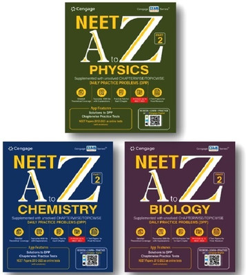 Cengage NEET A To Z Biology , Physics And Chemistry (3-Books Set ): Part 2 (Supplemented With Chapterwise/Topicwise DPPs; Free Online Tests Of NEET 2012-2023 On Cengage Digital)(Paperback, CENGAGE NEET EXPERT TEAM)