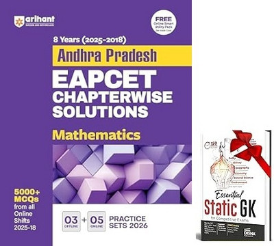 Andhra Pradesh EAPCET Mathematics Chapterwise Solutions | 8 Years (2025–2018) Online Shifts | 2500+ MCQs With Explanatory Answers | 3 Offline ... For 2026 | Latest Edition | English Medium(Paperback, Anjali Thakur)