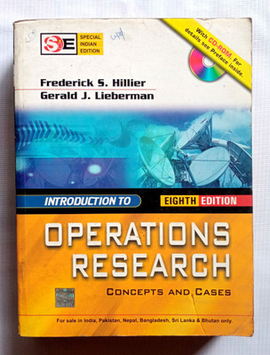 INTRODUCTION TO OPERATIONS RESEARCH Concepts And Cases (OLD BOOK)(Paperback, Frederick S. Hiller, Gerald J. Lieberman)