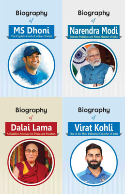 Biography Of MS Dhoni, Dalai Lama, Narendra Modi & Virat Kohli (Set Of 4 Books)(Paperback, RPH Editorial Board)