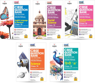 CBSE Question Bank Class 10 For 2026 Board Exams Set Of 5 Books | English | Maths Standard | Science | Social Science | Hindi A | Chapterwise & Topicwise Solved Papers By Maxx Marks(Paperback, Vidya Editorial Board)