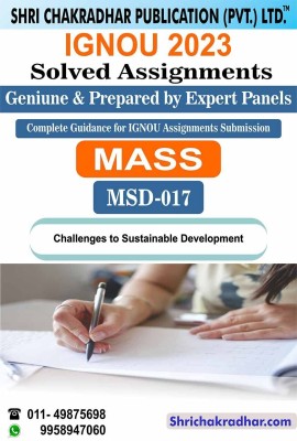 IGNOU MSD 17 Solved Assignment 2023 Challenges To Sustainable Development IGNOU Solved Assignment MASS IGNOU MA Sustainability Science (2023) Msd17(Paperback, BHAVYA KUMAR SAHNI)