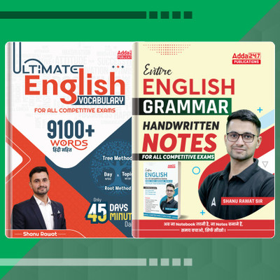 Set Of 2 Ultimate English Vocabulary & Entire English Grammar Handwritten Notes For All Competitive Exams,SSC CGL,CHSL,MTS(Paperback, Shanu Rawat)