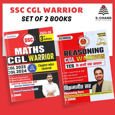 Best SSC CGL Combo Book 2025 - SSC CGL Warrior Maths + Reasoning For SSC CGL Competitive Exams 2025 - 2026 | Aditya Ranjan & Vikramjeet Sir | All TCS MCQ | Chapter Wise Covered | Mathematics | In English & Hindi Medium | Bilingual | Exam Oriented | PYQ Question Bank, Chapter Wise, Short Tricks, Best