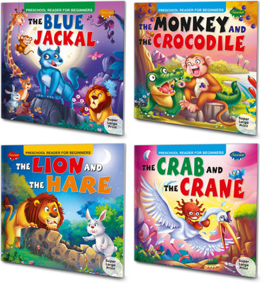 The Blue Jackal, The Crab And The Crane, The Lion And The Hare, The Monkey And The Crocodile | By Sawan(Paperback, Manoj Publications Editorial Board)