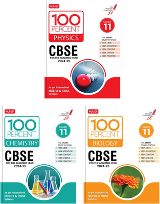 MTG 100 Percent Physics, Chemistry & Biology For Class 11 CBSE Board Exam 2024-25 (Set Of 3 Books) | Self-Evaluation Test, Theory, & Practical Available All In One Book | As Per Rationalised NCERT & CBSE Syllabus(Paperback, MTG Editorial Board) MTG 100 Percent Physics, Chemistry & Biology For Class 11 CBSE Board Exam 2024-25 (Set Of 3 Books) | Self-Evaluation Test, Theory, & Practical Available All In One Book | As Per Rationalised NCERT & CBSE Syllabus(Paperback, MTG Editorial Board)