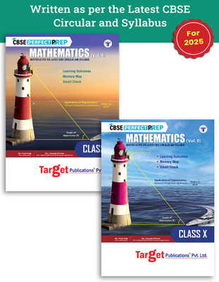 CBSE Class 10 Maths Notes (Vol 1 & Vol 2) Books | HOTS, NCERT Exemplar, Textual And Intext Questions With Solutions | Chapterwise Previous Years Solved Questions, MCQs(Paperback, Target Publications)