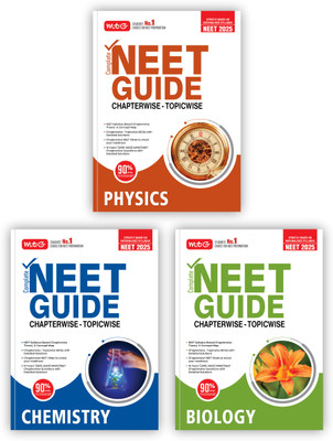 MTG Complete NEET Guide Physics, Chemistry & Biology Book For 2025 Exam - NEET NMC Syllabus Based Chapterwise Theory & Concept Map | 10 Years Chapterwise Questions (PYQs) With Detailed Solutions (Set Of 3)(Paperback, MTG Editorial Board)