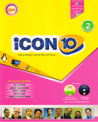 Kips Icon 10 CLASS - 2
( BASED ON WINDOWS 7 WITH MS OFFICE 2010 VERSION )(Paperback, Kips Learning)
